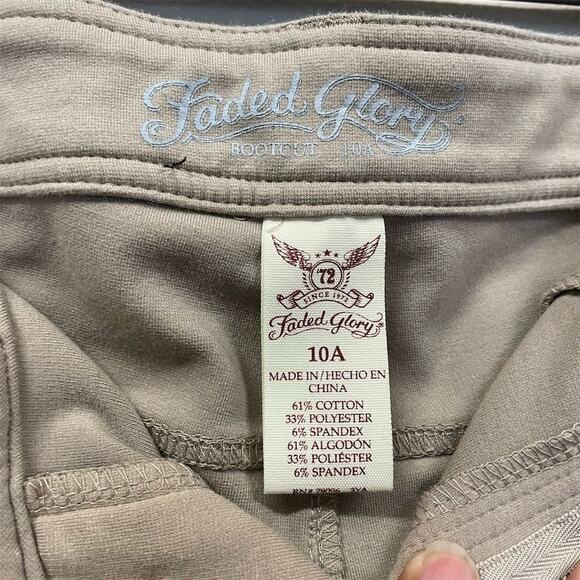 Faded Glory Women's Bootcut Khaki Pants Size 10A Beige Casual - Picture 4 of 7
